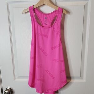 Adidas Women's Hot Pink Racerback Tank Top Jaquard, Women's Size XS